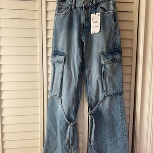 Stylish Blue Cargo Jeans